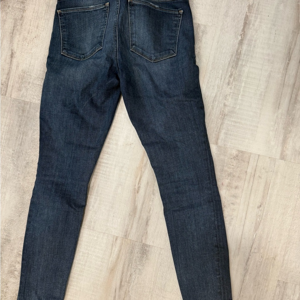 Lucky Brand Dark Blue Distressed Skinny Jeans - Picture 2 of 3